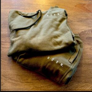 GOSN Olive Green Hoodie and Sweatpants Set